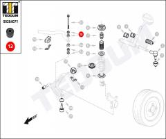 Tedgum 00284071 poduszka stabilizatora hyundai, hyundai accent i (x-3)