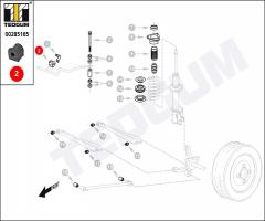 Tedgum 00285165 poduszka stabilizatora hyundai, hyundai accent i (x-3)