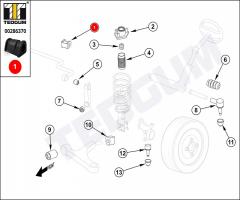 Tedgum 00286370 poduszka stabilizatora hyundai, hyundai atos (mx)