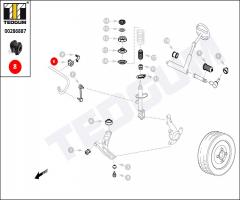 Tedgum 00286887 poduszka stabilizatora hyundai, hyundai getz (tb)