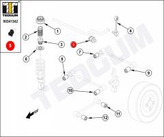 Tedgum 00341342 poduszka stabilizatora kia, kia sephia sedan (fa)