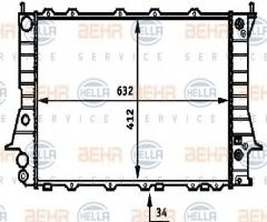 Hella 8mk376715081 chłodnica silnika audi, audi 100 (4a, c4)