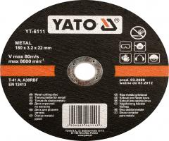 Yato yt-6110 tarcza do ciecia metalu 125x3.2x22 szt yato