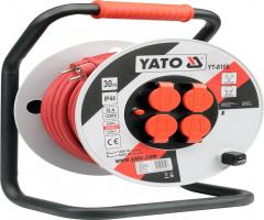 Yato yt-8106 przedluzacz na bebnie 30mb 4-gniazdowy  3600w przewod 3x2,5m2 szt yato