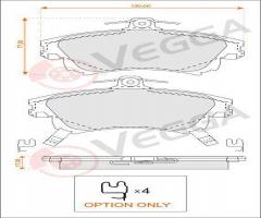 Vegga 33180 klocki hamulc. volvo s40.v40  97-03, mitsubishi carisma (da_), smart forfour (454)