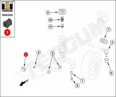 Tedgum 00652420 poduszka stabilizatora suzuki, suzuki alto (ss80)