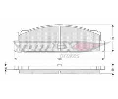 Tomex 1024 klocki h-ca t.fso-pn, autobianchi a 111, fiat 124, fso 125p