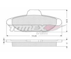 Tomex 1033 klocki h-ca p.fiat punto/scn/cnq  = gdb1115, fiat cinquecento (170)