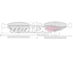 Tomex 1079 klocki h-ca p.fiat siena palio małe z czujnikami, fiat duna (146 b), innocenti elba (146)