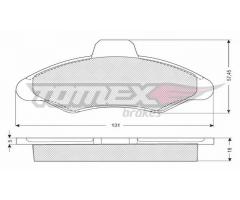 Tomex 1082 klocki h-ca p.f-escort 90-, ford escort `91 express (avl)