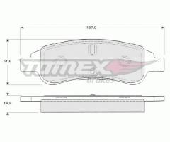 Tomex 1327 klocki hamulc. citroen berlingo  01-, citroËn berlingo (mf)