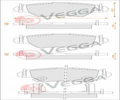 Vegga 33024 klocki hamulc. opel astra g, zafira tył  typ bosch, opel astra g hatchback (f48_, f08_)