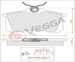 Vegga 33035 klocki h-ca t.vw passat golf renault volvo 17,3 mm