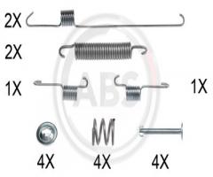 A.b.s. 0001q sprężynki do szczęk ham. daihatsu cuore 07-, daihatsu sirion (m3_), subaru justy iv