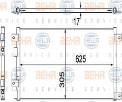 Hella 8fc351305681 chłodnica klimatyzacji iveco, iveco daily iii platforma / podwozie