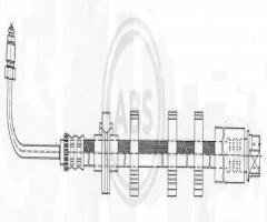A.b.s. sl4880 przewód hamulcowy giętki peugeot 406 coupe  99-04, peugeot 406 break (8e/f)