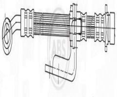 A.b.s. sl5009 przewód hamulcowy giętki honda crv i  97-02 lp, honda cr-v i (rd)