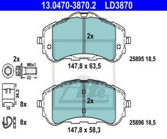 Ate 13.0470-3870 klocki hamulc. peugeot 308 ii  13- przód, peugeot 308 sw ii