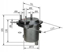 Bosch 0450907008 filtr paliwa nissan, nissan nv200 evalia, renault kangoo express (fc0/1_)