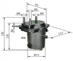 Bosch 0450907009 filtr paliwa renault, renault megane ii (bm0/1_, cm0/1_)