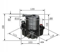 Bosch 0450907016 filtr paliwa renault, renault modus / grand modus (f/jp0_)