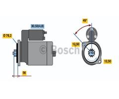 Bosch 0986020220 rozrusznik 12v, audi a3 (8p1), seat altea (5p1), skoda octavia combi (1z5)