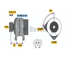 Bosch 0986038390 alternator 12v, seat toledo i (1l), skoda felicia i (6u1), vw passat (3a2, 35i)