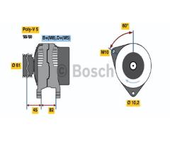 Bosch 0986040340 alternator 12v, audi a4 (8d2, b5), vw passat (3b2)