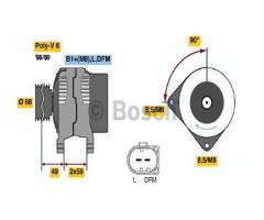 Bosch 0986041140 alternator 12v, volvo s70 (ls)