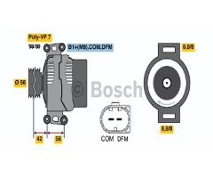 Bosch 0986045380 alternator 12v, mercedes-benz clk (c209)