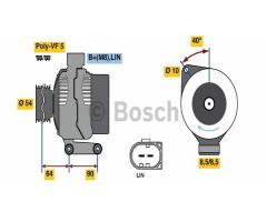 Bosch 0986048400 alternator 12v, volvo v60