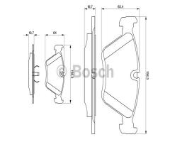 Bosch 0986424351 klocki hamulc., audi 100 (44, 44q, c3), peugeot 605 (6b)