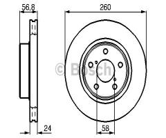 Bosch 0986478293 tarcza hamulc., subaru legacy i (bc)