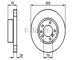 Bosch 0986478317 tarcza hamulc., bmw 5 (e34)