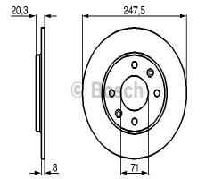 Bosch 0986478371 tarcza hamulc., peugeot 205 i (741a/c)