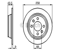 Bosch 0986478374 tarcza hamulc., saab 900 i combi coupe