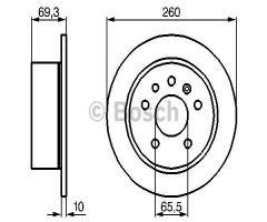 Bosch 0986478430 tarcza hamulc., opel vectra a hatchback (88_, 89_), saab 900 ii coupe