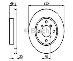 Bosch 0986478450 tarcza hamulc., suzuki baleno hatchback (eg)