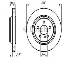 Bosch 0986478473 tarcza hamulc., mercedes-benz klasa s (w220)