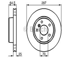 Bosch 0986478483 tarcza hamulc., land rover range rover ii (lp)