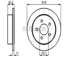 Bosch 0986478487 tarcza hamulc., opel sintra