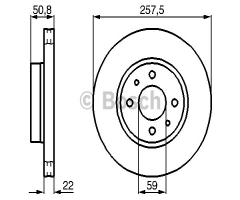 Bosch 0986478512 tarcza hamulc. alfa romeo 164  89-98, alfa romeo 164 (164), fiat croma (154)