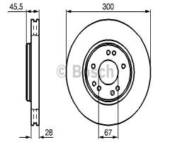 Bosch 0986478526 tarcza hamulc. mercedes r129 sl-klasa  89-99, mercedes-benz 190 (w201)