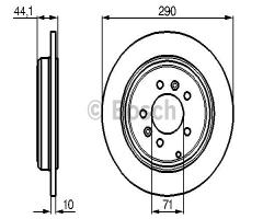 Bosch 0986478556 tarcza hamulc. peugeot 605  89-00 tył, peugeot 605 (6b)