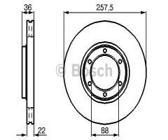 Bosch 0986478596 tarcza hamulc. opel frontera  91-95, isuzu trooper (ubs), opel frontera a (5_mwl4)