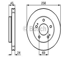 Bosch 0986478708 tarcza hamulc., mitsubishi eclipse i (d2_a)