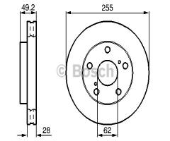 Bosch 0986478726 tarcza hamulc., toyota camry (_cv1_, _xv1_, _v1_)