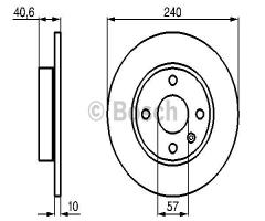 Bosch 0986478731 tarcza hamulc., opel corsa c (f08, f68)