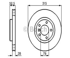 Bosch 0986478762 tarcza hamulc., bmw 3 (e36) coupe 