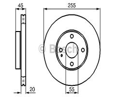 Bosch 0986478996 tarcza hamulc. mazda mx5 93-05 wen., mazda mx-5 i (na)